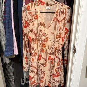Aritzia Little Moon XS Pink Floral Spring Dress